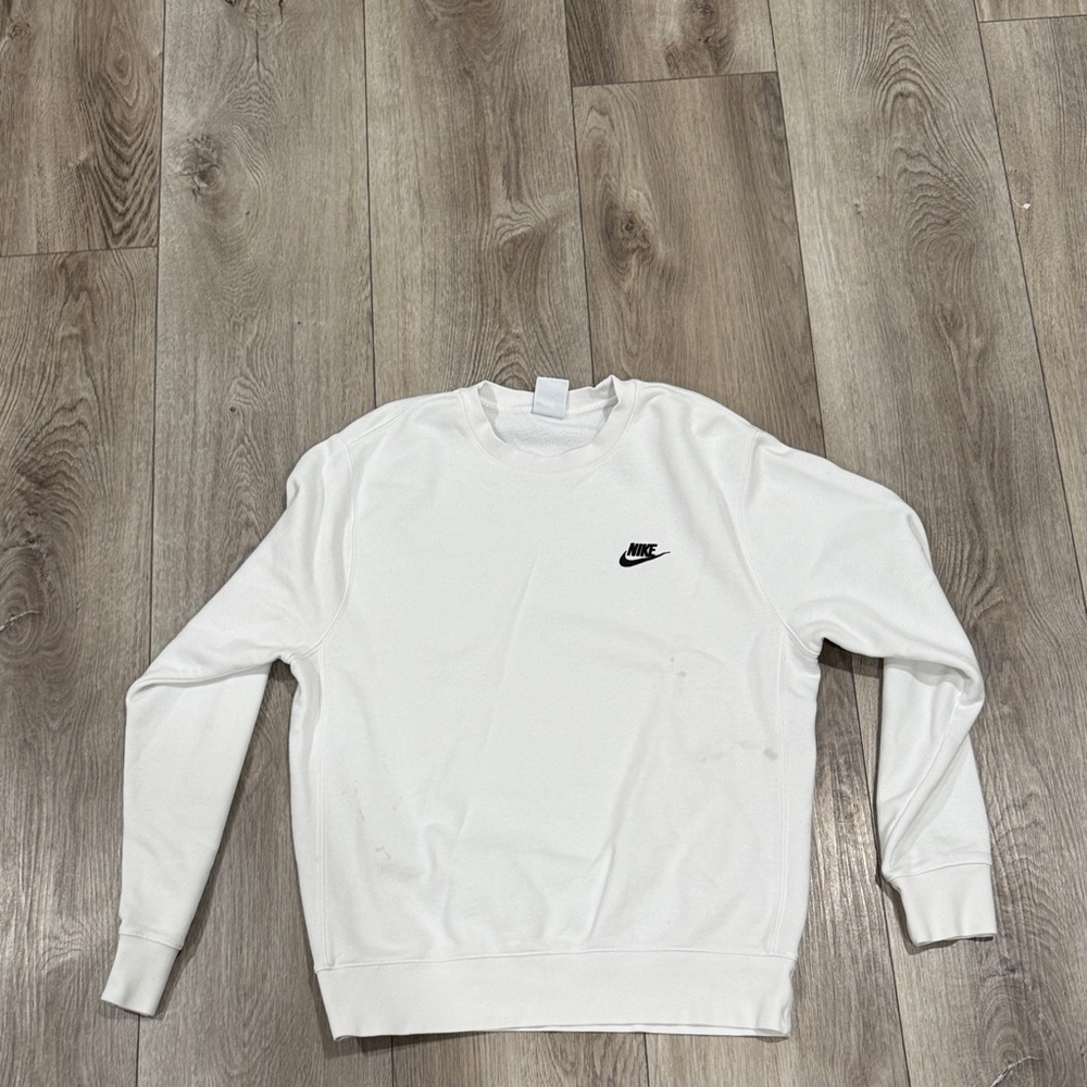 Nike Men's Classic White Crewneck Sweater